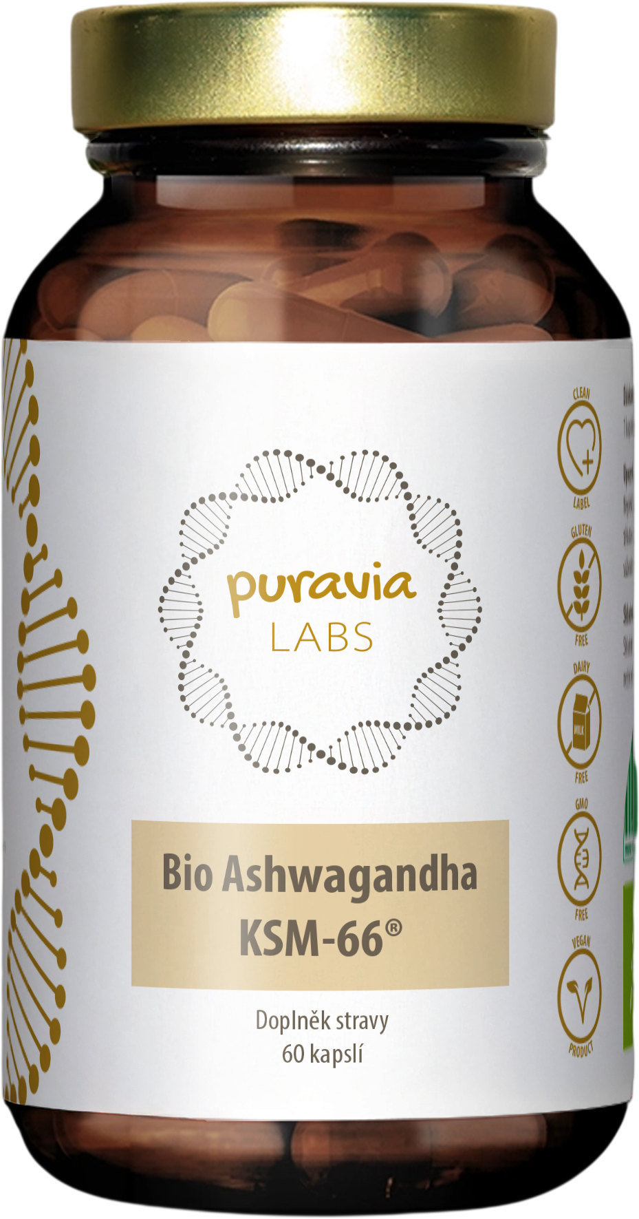 Puravia LABS BIO Ashwagandha KSM-66® 60 x 500 mg