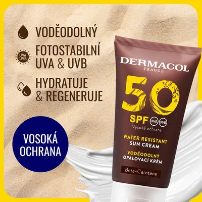 Dermacol SUN Voděodolný zvláčňující krém na opalování SPF50, 50 ml