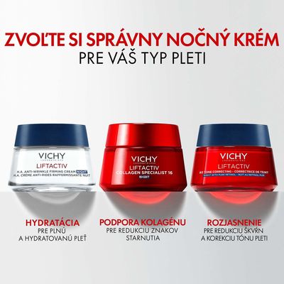 Vichy Liftactiv Collagen Specialist 16 noční krém s inovativní technologii Co-Bonding 50 ml