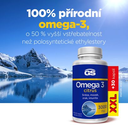 GS Omega 3 citrus 180 kapslí
