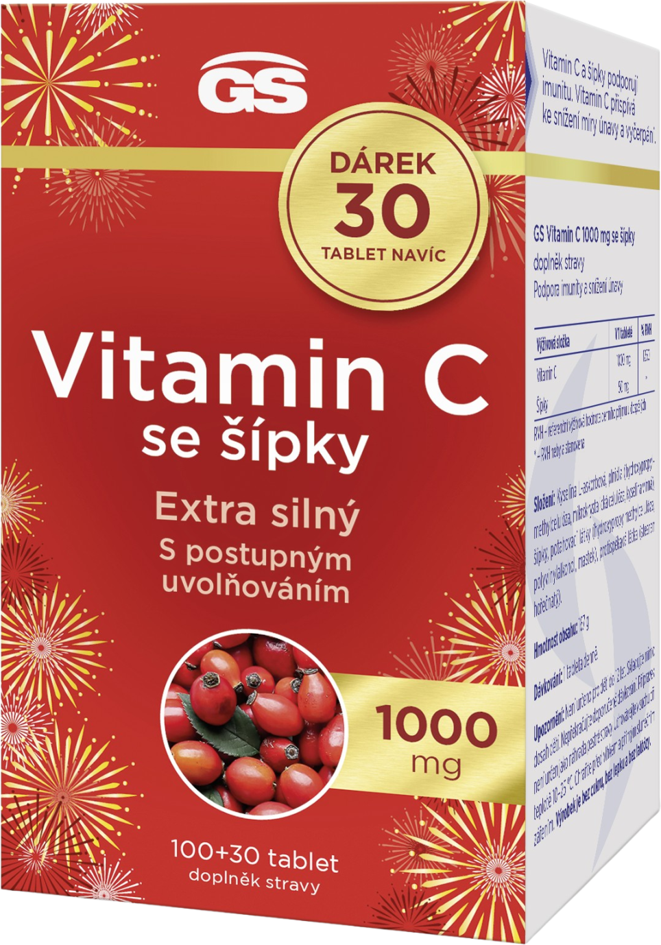 GS Vitamin C 1000 mg se šípky 130 tablet