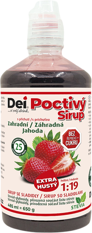 DEI Poctivý Sirup jahoda 485 ml