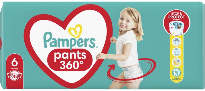 Pampers Active Baby Pants Kalhotkové plenky vel. 6, 14-19 kg, 48 ks