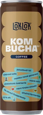 Loklok Kombucha káva plech 330 ml