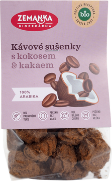 Zemanka Kávové bio sušenky s kokosem 100 g