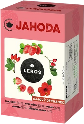 Leros Čajový dýchánek Jahoda 20 x 2 g
