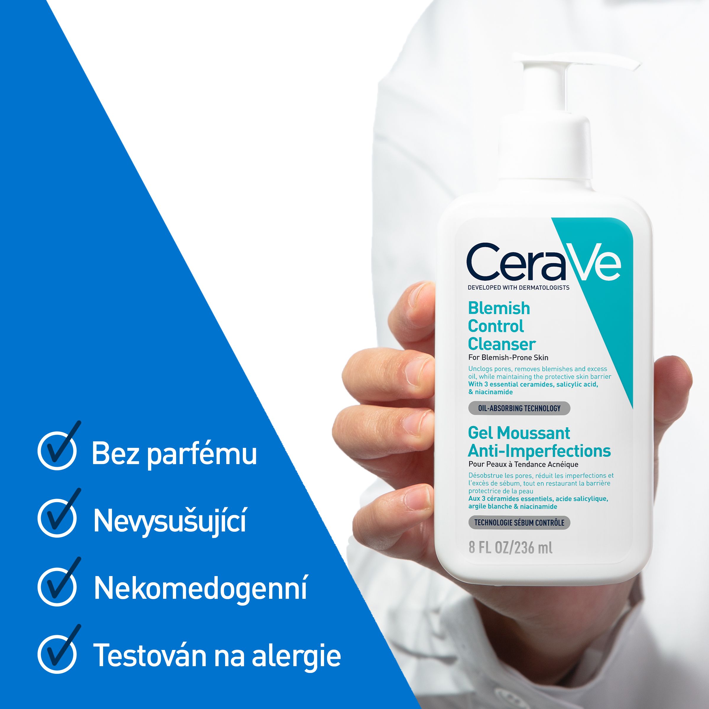 CeraVe Čisticí gel proti nedokonalostem 236 ml