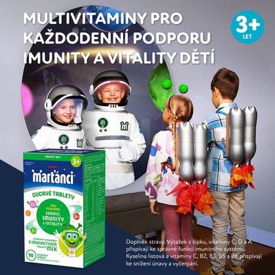 Marťánci Walmark Imuno MIX cucavé tablety 90 ks