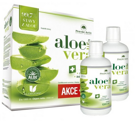Pharma Activ AloeVeraLife šťáva z aloe 99.7% 2 x 1000 ml