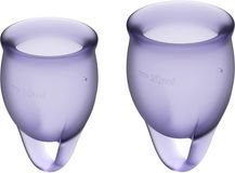 Satisfyer Menstruační kalíšky Feel confident lila fialové 2 ks