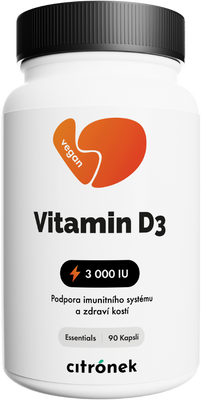 Citronek Vitamin D3 3000 IU 90 kapslí