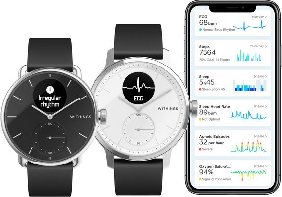 Withings Scanwatch 42mm Bílá