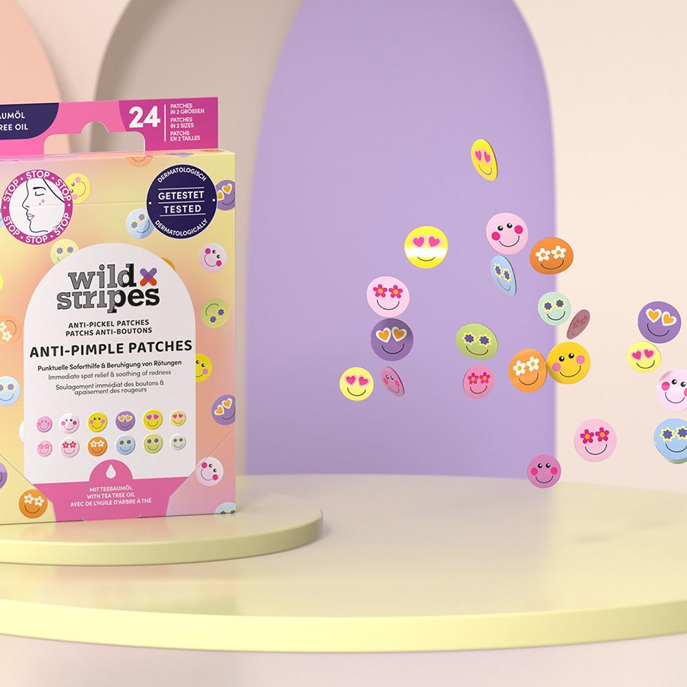 Wild Stripes Anti-Pimple Patches Smile Prevent náplasti na pupínky 24 ks