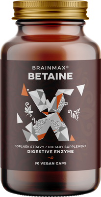 BrainMax Betain HCl a hořec žlutý 90 kapslí