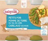 Babybio Hrášek a brambory s treskou 2 x 200 g