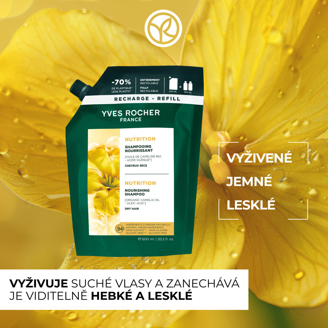 Yves Rocher Haircare Botanical Solutions, Vyživující šampon 600 ml