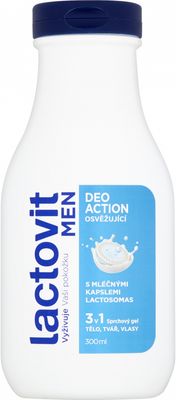 Lactovit Men DeoAction 3v1 sprchový gel 300 ml