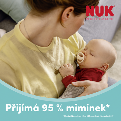Nuk Dudlík Perfect Match GREEN/BLUE 0-6m BOX 2 ks