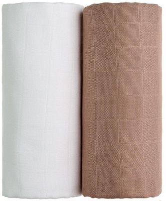 T-Tomi Látkové TETRA osušky bílá + béžová, 100 x 90 cm, 2 ks
