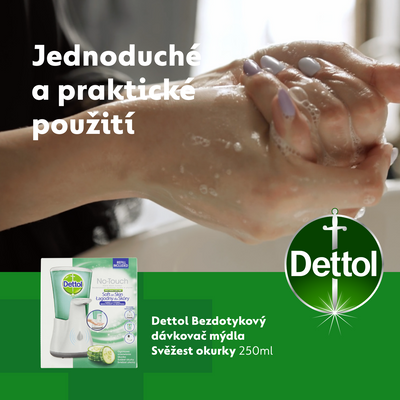 Dettol Bezdotykový dávkovač mýdla Okurka 250 ml