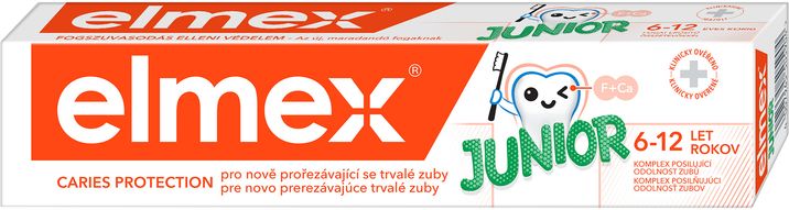 Elmex Junior zubní pasta pro děti ve věku 6-12 let 75 ml