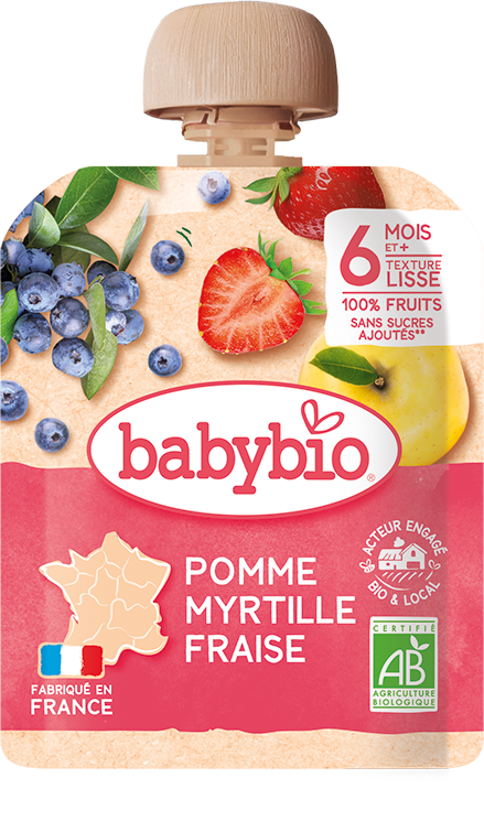 Babybio Kapsička jablko borůvky jahody 90 g
