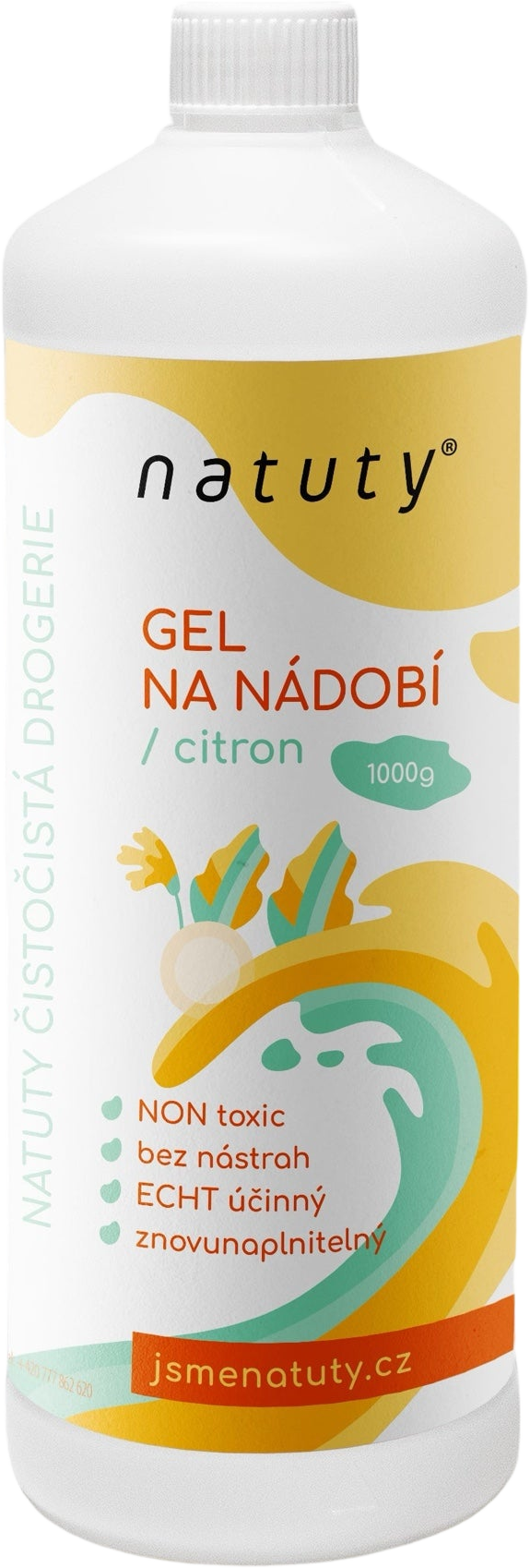 Natuty Gel na nádobí s vůní citronu 1 l