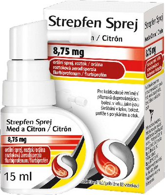 Strepfen 8,75 mg, Sprej, Med a Citron 15 ml