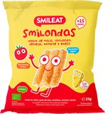 Smileat BIO kukuřičné křupky cizrna, čočka, rajče a sýr s olivovým olejem a vitaminem B1 15M+ 25 g