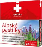 Cemio Alpské pastilky Šalvěj a vitamin C 20 pastilek