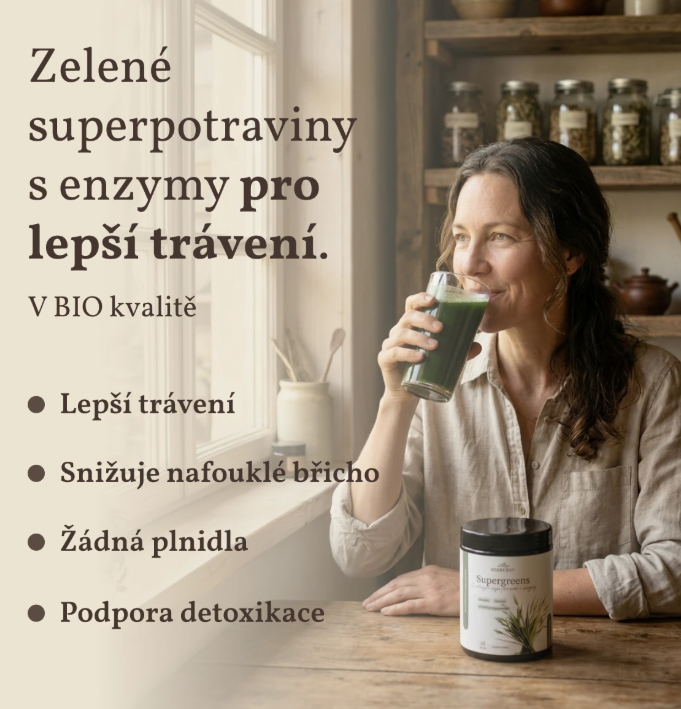 Herbyway Super Greens 5 zelených superpotravin +enzymy