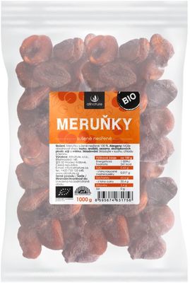 Allnature Meruňky sušené nesířené BIO 1000 g