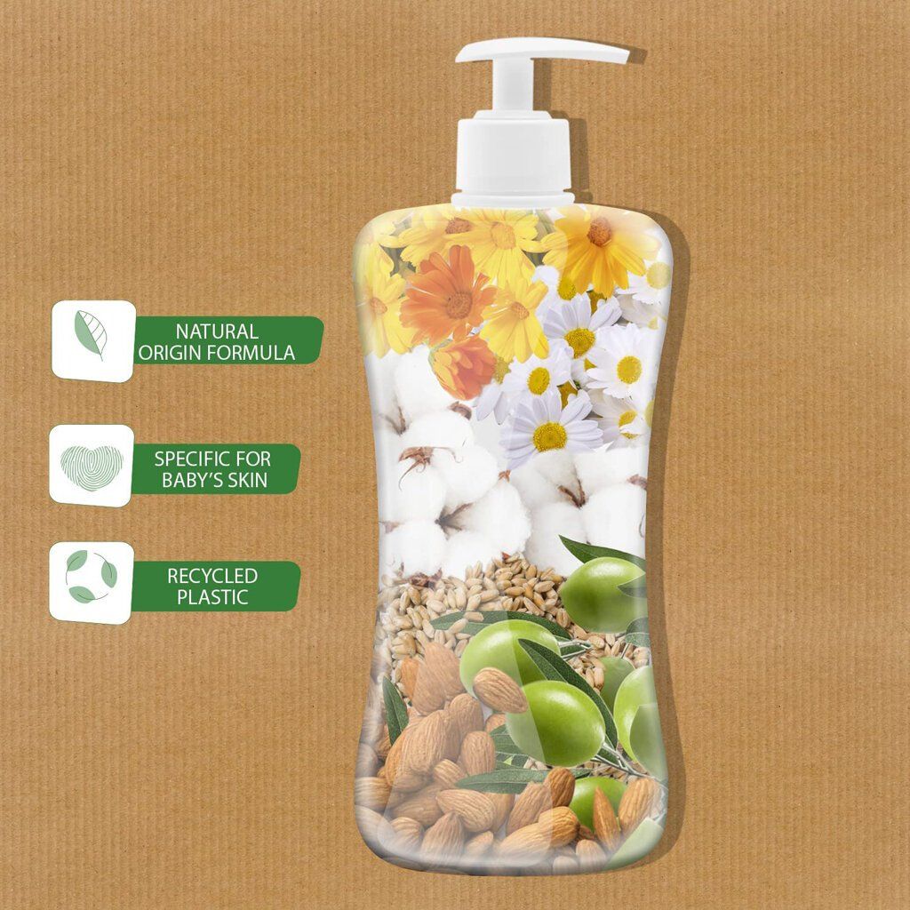Chicco Šampon na vlasy a tělo s dávkovačem Baby Moments 92 % přírodních složek 750 ml