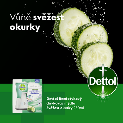 Dettol Bezdotykový dávkovač mýdla Okurka 250 ml