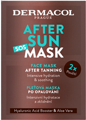 Dermacol AFTER SUN Pleťová maska po opalování 2 x 8 ml