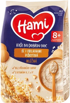 Hami Kaše mléčná se 7 obilninami piškotová na dobrou noc 210 g