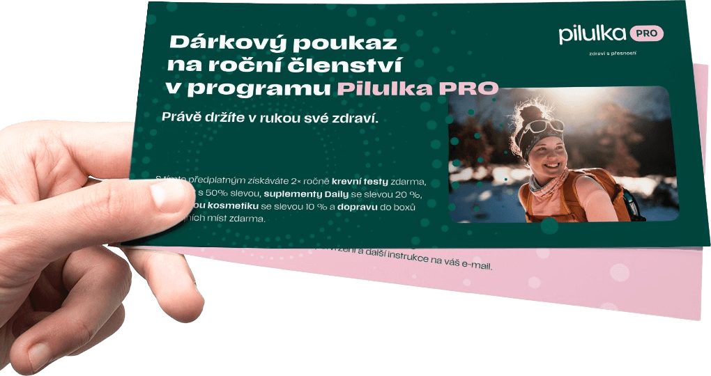 Pilulka PRO na rok jako dárek – poukaz fyzicky
