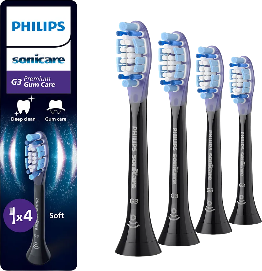 Philips Sonicare Premium Gum Care, black HX9054/88 4 ks