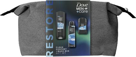 DOVE MEN+CARE CleanComfort kosmetická taška pro muže 3 ks