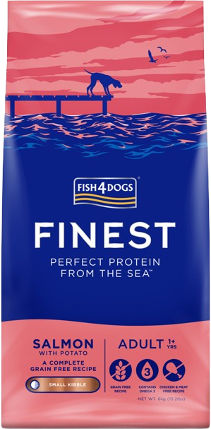 Fish4Dogs Granule malé pro dospělé psy Finest losos s bramborami 6 kg