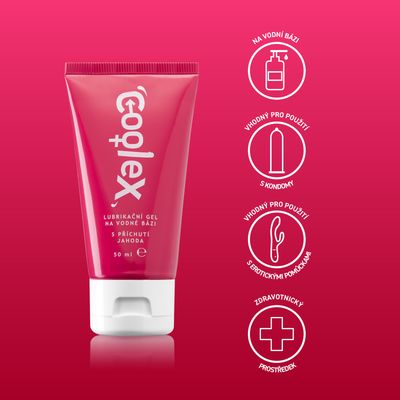 Dermacol Coolex lubrikační gel na vodní bázi - jahoda (tuba) 50 ml