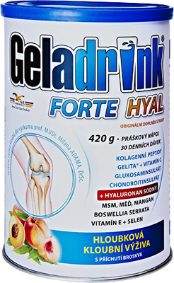 Geladrink FORTE HYAL Práškový nápoj broskev 420 g
