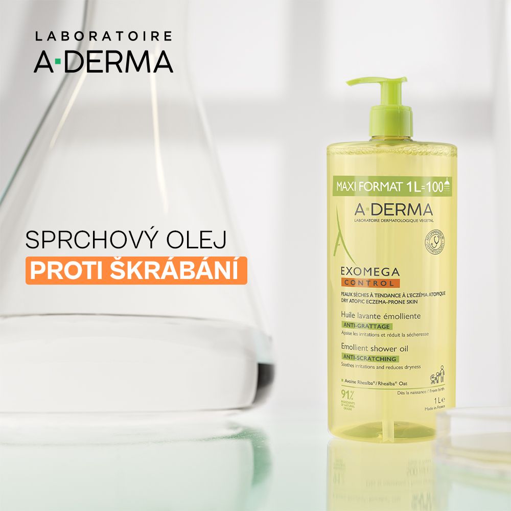 A-Derma Zvláčňující sprchový olej 1000 ml