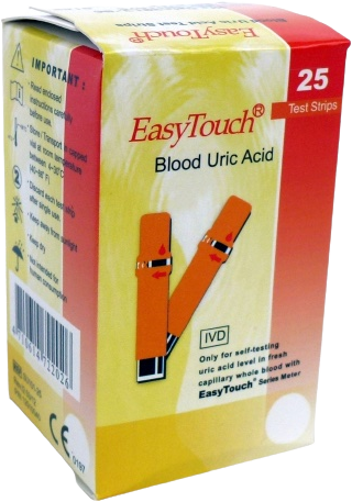 EasyTouch Proužky-kyselina močová 25 ks