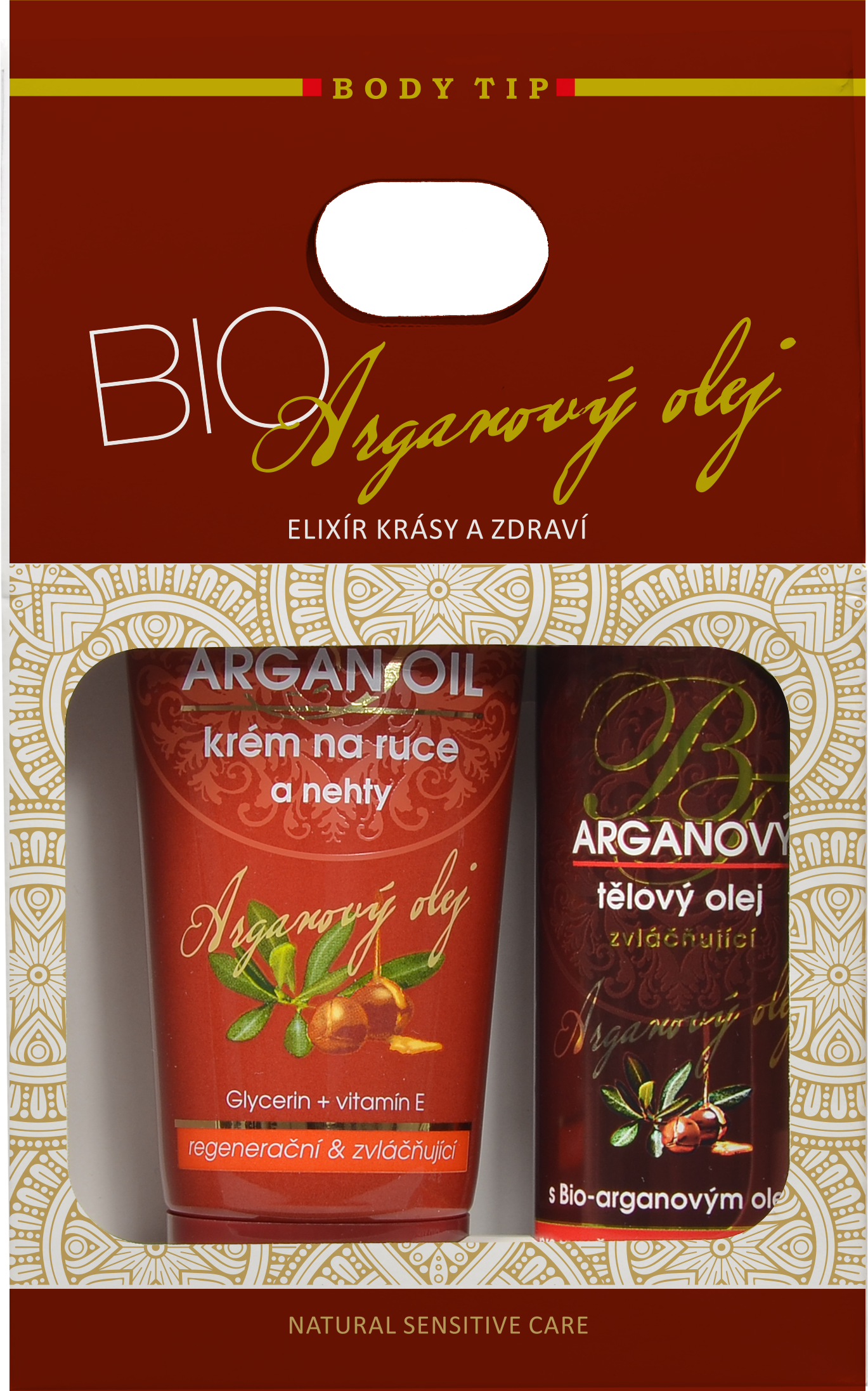 Vivaco Dárková kazeta Argan - krém na ruce 100ml + tělový olej 100ml