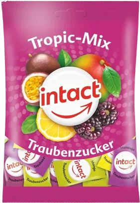 Intact hroznový cukr s vit.C tropic mix 75 g