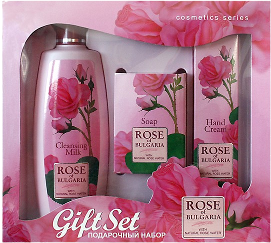Biofresh Dárkový set Rose of Bulgaria - tělové mléko, mýdlo a krém na ruce z růží 3 ks
