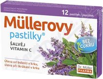 Dr.Muller Müllerovy pastilky se šalvějí bez cukru 12 ks