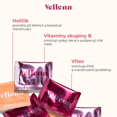 Vellena Ženské zdraví nápoj Raspberry Kiss 30 sáčků