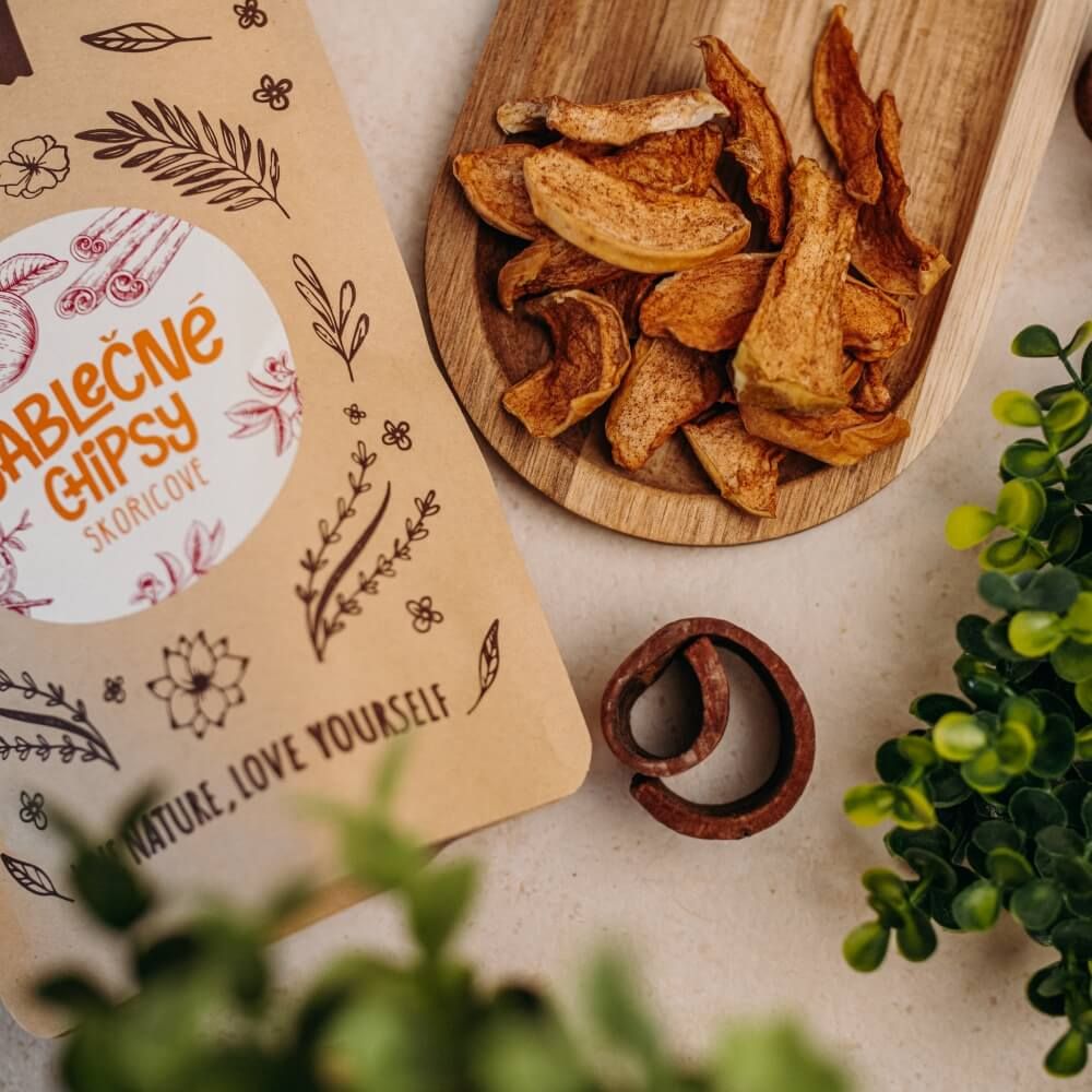 Natu Jablečné chipsy skořicové 45 g
